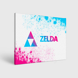 Холст прямоугольный Zelda neon gradient style по-горизонтали, цвет: 3D-принт