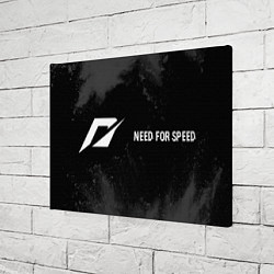 Холст прямоугольный Need for Speed glitch на темном фоне по-горизонтал, цвет: 3D-принт — фото 2