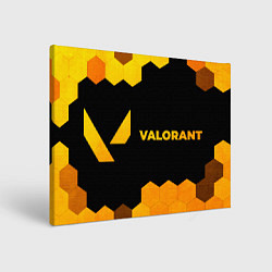 Холст прямоугольный Valorant - gold gradient по-горизонтали, цвет: 3D-принт