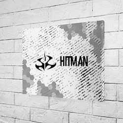 Холст прямоугольный Hitman glitch на светлом фоне по-горизонтали, цвет: 3D-принт — фото 2