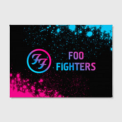 Холст прямоугольный Foo Fighters - neon gradient по-горизонтали, цвет: 3D-принт — фото 2