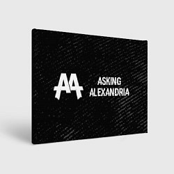 Холст прямоугольный Asking Alexandria glitch на темном фоне по-горизон, цвет: 3D-принт