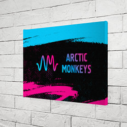 Холст прямоугольный Arctic Monkeys - neon gradient по-горизонтали, цвет: 3D-принт — фото 2