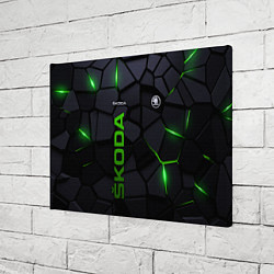 Холст прямоугольный Skoda - плиты с эффектом свечения, цвет: 3D-принт — фото 2