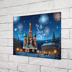 Холст прямоугольный Москва новогодняя, цвет: 3D-принт — фото 2