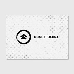 Холст прямоугольный Ghost of Tsushima glitch на светлом фоне по-горизо, цвет: 3D-принт — фото 2