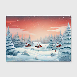 Холст прямоугольный Погружение в зимнюю атмосферу, цвет: 3D-принт — фото 2