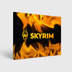 Холст прямоугольный Skyrim - gold gradient по-горизонтали, цвет: 3D-принт