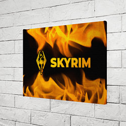 Холст прямоугольный Skyrim - gold gradient по-горизонтали, цвет: 3D-принт — фото 2