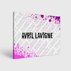 Холст прямоугольный Avril Lavigne rock legends по-горизонтали, цвет: 3D-принт
