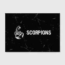 Холст прямоугольный Scorpions glitch на темном фоне по-горизонтали, цвет: 3D-принт — фото 2