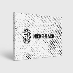 Холст прямоугольный Nickelback glitch на светлом фоне по-горизонтали, цвет: 3D-принт