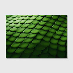 Холст прямоугольный Зеленая чешуя змеи, цвет: 3D-принт — фото 2