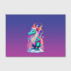 Холст прямоугольный Новогодний дракончик - нейросеть, цвет: 3D-принт — фото 2