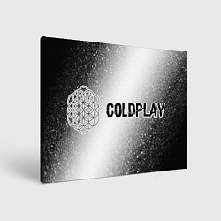 Холст прямоугольный Coldplay glitch на светлом фоне по-горизонтали, цвет: 3D-принт