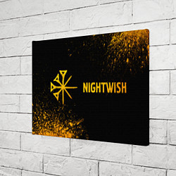 Холст прямоугольный Nightwish - gold gradient по-горизонтали, цвет: 3D-принт — фото 2