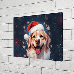 Холст прямоугольный New Years mood from Santa the dog, цвет: 3D-принт — фото 2