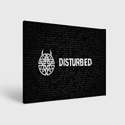 Холст прямоугольный Disturbed glitch на темном фоне по-горизонтали, цвет: 3D-принт