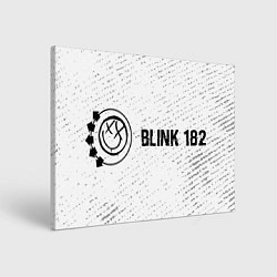 Холст прямоугольный Blink 182 glitch на светлом фоне по-горизонтали, цвет: 3D-принт