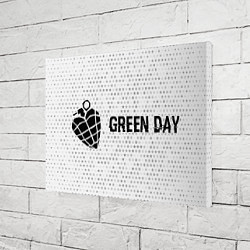 Холст прямоугольный Green Day glitch на светлом фоне по-горизонтали, цвет: 3D-принт — фото 2