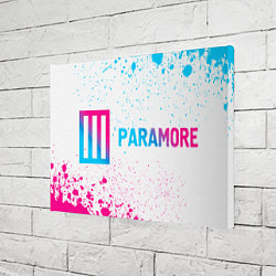 Холст прямоугольный Paramore neon gradient style по-горизонтали, цвет: 3D-принт — фото 2