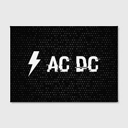 Холст прямоугольный AC DC glitch на темном фоне по-горизонтали, цвет: 3D-принт — фото 2