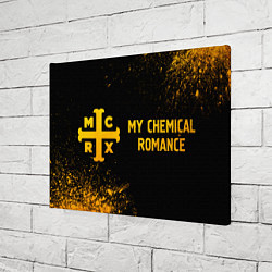 Холст прямоугольный My Chemical Romance - gold gradient по-горизонтали, цвет: 3D-принт — фото 2