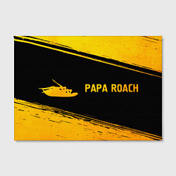 Холст прямоугольный Papa Roach - gold gradient по-горизонтали, цвет: 3D-принт — фото 2