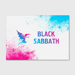 Холст прямоугольный Black Sabbath neon gradient style по-горизонтали, цвет: 3D-принт — фото 2
