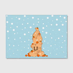 Холст прямоугольный Гора капибара в снегу, цвет: 3D-принт — фото 2