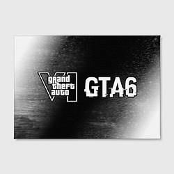 Холст прямоугольный GTA6 glitch на темном фоне по-горизонтали, цвет: 3D-принт — фото 2