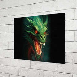 Холст прямоугольный Древний злой зеленый дракон, цвет: 3D-принт — фото 2