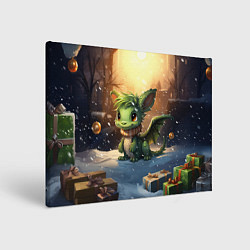 Холст прямоугольный Дракон дух рождества, цвет: 3D-принт