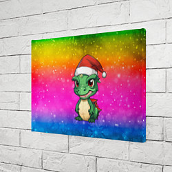 Холст прямоугольный Дракон радужный фон, цвет: 3D-принт — фото 2