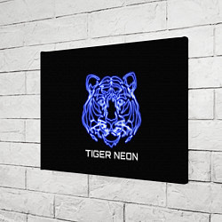 Холст прямоугольный Tiger neon art, цвет: 3D-принт — фото 2