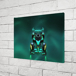 Холст прямоугольный Болид на неоновых волнах, цвет: 3D-принт — фото 2