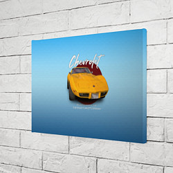 Холст прямоугольный Американский маслкар Chevrolet Corvette, цвет: 3D-принт — фото 2