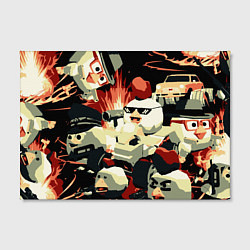 Холст прямоугольный Чикен Ган заварушка, цвет: 3D-принт — фото 2