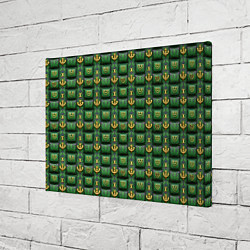 Холст прямоугольный Зеленый абстрактный паттерн, цвет: 3D-принт — фото 2