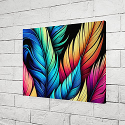 Холст прямоугольный Color feathers - neon, цвет: 3D-принт — фото 2