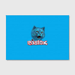 Холст прямоугольный Roblox синий кот, цвет: 3D-принт — фото 2