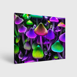 Холст прямоугольный Люминесцентные грибы, цвет: 3D-принт