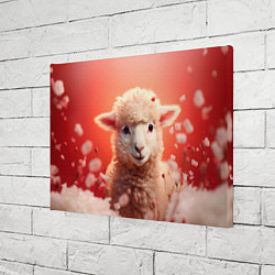 Холст прямоугольный Милая влюбленная овечка, цвет: 3D-принт — фото 2