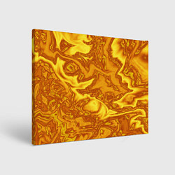 Холст прямоугольный Абстракция жидкое золото, цвет: 3D-принт