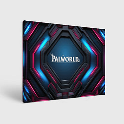 Холст прямоугольный Palworld логотип космический стиль, цвет: 3D-принт