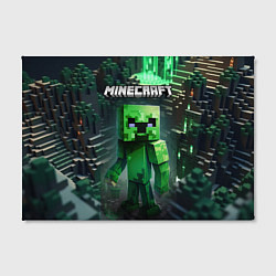 Холст прямоугольный Minecraft зеленый персонаж, цвет: 3D-принт — фото 2