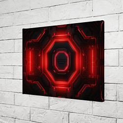 Холст прямоугольный Nvidia style black and red neon, цвет: 3D-принт — фото 2