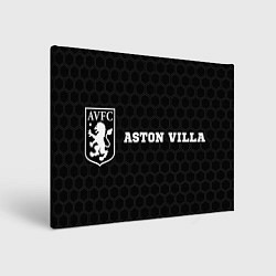 Холст прямоугольный Aston Villa sport на темном фоне по-горизонтали, цвет: 3D-принт