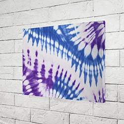 Холст прямоугольный Сине-фиолетовый узор тай дай, цвет: 3D-принт — фото 2