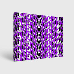 Холст прямоугольный Фиолетовая техно броня, цвет: 3D-принт